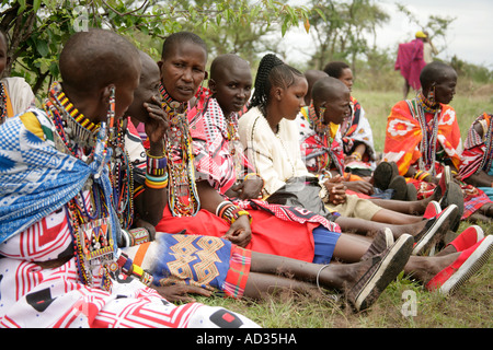 Le donne in prima laurea di Koiyaki scuola guida, il Masai Mara, Kenya Foto Stock