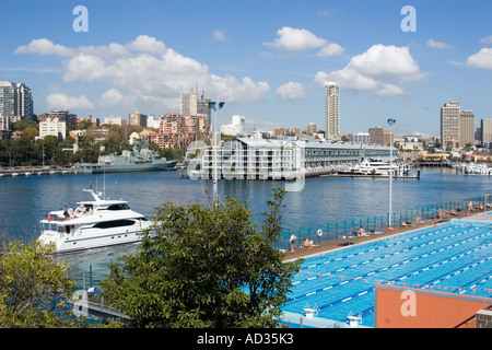 Andrew 'Boy' Charlton piscina, Woolloomooloo, Sydney Foto Stock