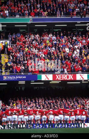 Rugby gallese del Team Millenium Stadium Cardiff City Centre South Glamorgan Wales UK 23173SB Foto Stock