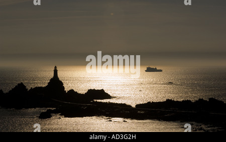 Corbiere lighthouse Jersey Foto Stock