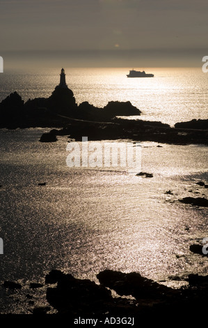 Corbiere lighthouse Jersey Foto Stock