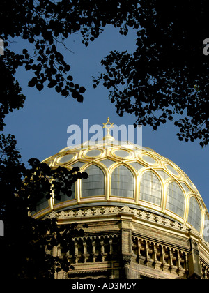 Cupola dorata la Nuova Sinagoga Foto Stock