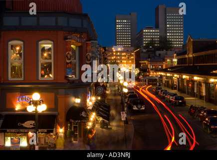 Vita notturna in Byward Market, Ottawa in Canada. Foto Stock