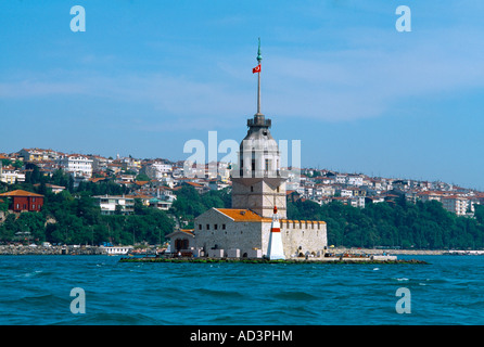 Istanbul Turchia Leanders torre faro nota anche come torre di fanciulle Foto Stock