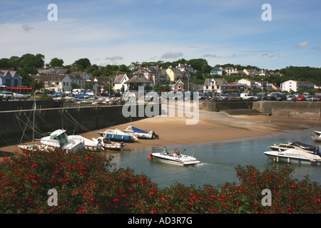 La pittoresca città di Saundersfoot, Pembrokeshire, Galles del Sud Foto Stock