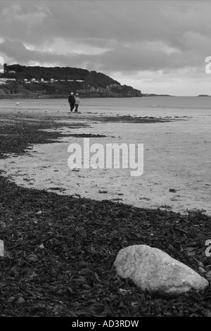 La spiaggia a Benllech sull'Isola di Anglesey, Galles del Nord Foto Stock