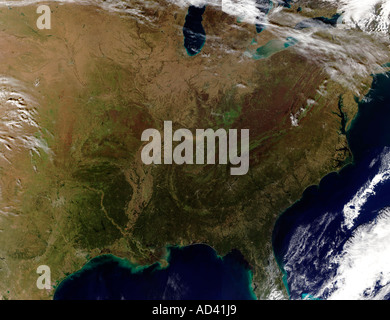 Est degli Stati Uniti, immagine satellitare Foto Stock