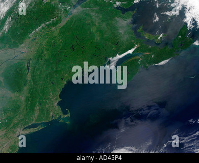Nordest degli Stati Uniti e del Canada, immagine satellitare Foto Stock