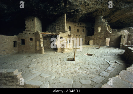 Il Parco Nazionale di Mesa Verde, Spruce Tree House, Colorado, Stati Uniti d'America Foto Stock