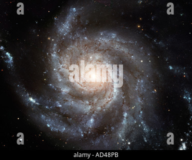 Galassia a spirale Messier 101 (M101) Foto Stock