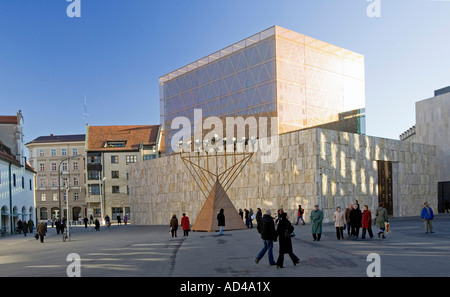 Sinagoga ebraica a Jakobsplatz nel centro cittadino di Monaco di Baviera, Germania Foto Stock