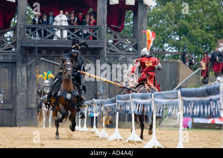 Tornei medievali in Kaltenberg, Baviera, Germania Foto Stock