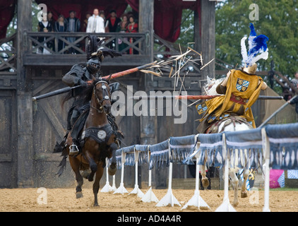 Tornei medievali in Kaltenberg, Baviera, Germania Foto Stock