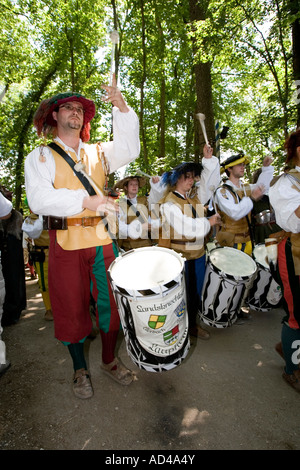 Tornei medievali in Kaltenberg, Baviera, Germania Foto Stock