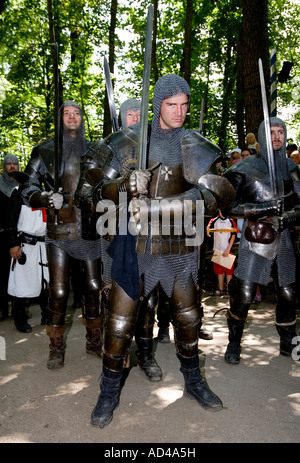 Tornei medievali in Kaltenberg, Baviera, Germania Foto Stock