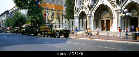 Nizza Francia il giorno della Bastiglia parata militare Foto Stock