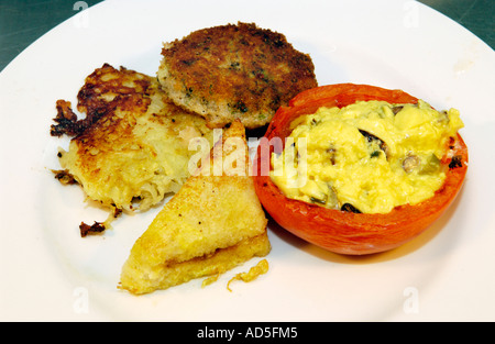 Il gallese prima colazione fatta con prodotti di origine locale al Manor Hotel Crickhowell Powys Wales UK GB UE Foto Stock