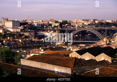 Portogallo Douro valley il vino di Porto Ponte Vila Nova de Gaia Foto Stock