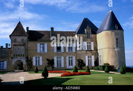Chateau Yguem Sauternes è un tipo di vino da dessert Sauternais la regione della sezione di tombe nel ben noto Bordeaux Foto Stock