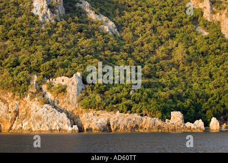 Antiche rovine Oympos Cirali Turchia. Foto Stock