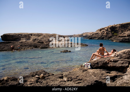 Isola di Lampedusa Sicilia Italia Foto Stock