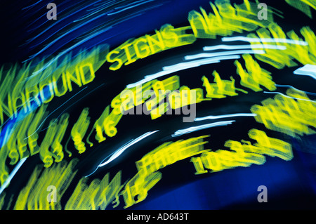 Quotazioni di borsa segno su Times Square Foto Stock