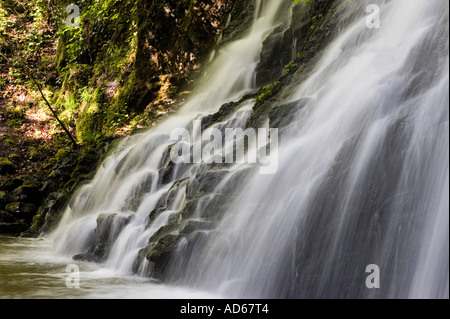 Fairy Glen cascate, Rosemarkie, Black Isle, altopiani, Scozia Foto Stock