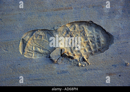 Impronta in sabbia Foto Stock