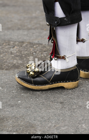 Morris ballerino intasato piedi estate REGNO UNITO Foto Stock