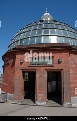 Ingresso al Greenwich Foot Tunnel, London, Regno Unito Foto Stock