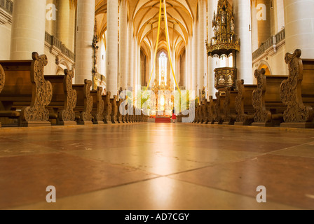 Interno della chiesa Martinskirche chiesa, Amberg, Germania Foto Stock