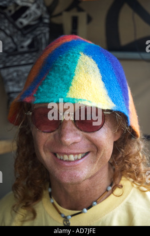 Batterista presso il festival di musica queensland Australia dsca 5014 Foto Stock