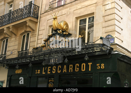 Il famoso L'Escargot Montorgueil Ristorante 38 rue Montorgueil Parigi, Francia Foto Stock