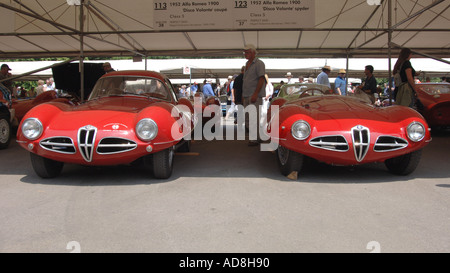 1959 Alfa Romeo Disco Volante Coupé e Spyder a Goodwood Festival della velocità 2005 Foto Stock