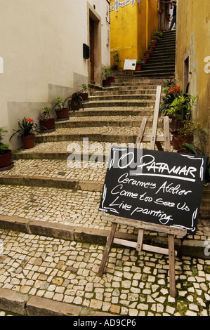 Torna vicolo, Sintra, Portogallo Foto Stock