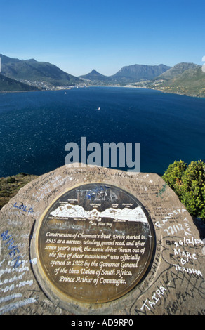 Chapman's Peak Drive, Cape Peninsula, Cape Town, Sud Africa. Foto Stock