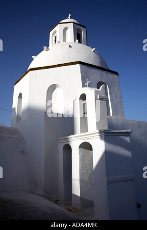 Chiesa di Agios Ioannis la mattina presto, Grecia, Santorin, Thira Foto Stock