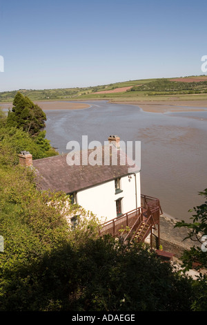 Carmarthenshire Galles Carmarthen Laugharne Boathouse Dylan Thomas home Foto Stock