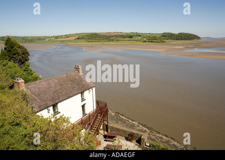 Carmarthenshire Galles Carmarthen Laugharne Boathouse Dylan Thomas home Foto Stock