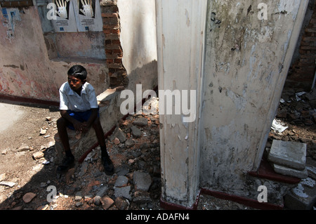 Alloggiamento delle vittime dello tsunami sulla costa sud Foto Stock