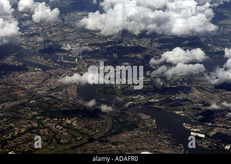 Paesi Bassi vista aerea di Zuid Holland Rotterdam Foto Stock