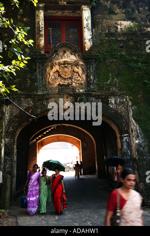 Forte Galle colonial segno sopra la porta Vecchia Foto Stock