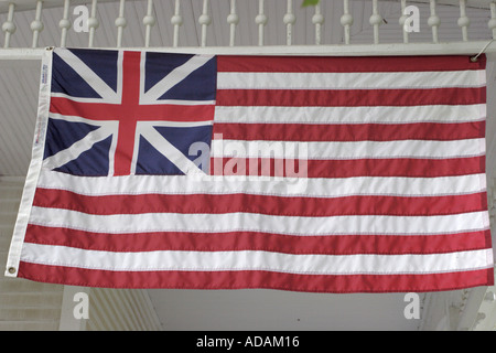Bandiera americana Grand Union bandiera inizio noi bandiera contenente Unione Jack Foto Stock