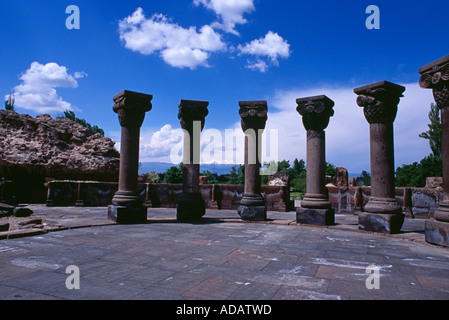 Tempio di Zvartnots Armenia Foto Stock