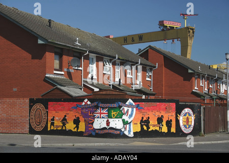 Murales lealisti in East Belfast Foto Stock