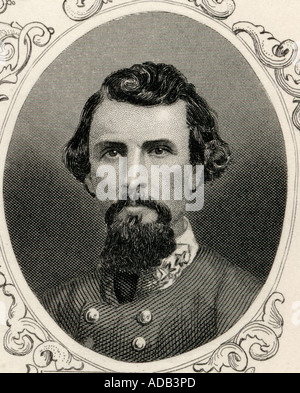 Nathan Bedford Forrest, 1821 - 1877. Generale americano nell'esercito confederato durante la guerra civile americana Foto Stock