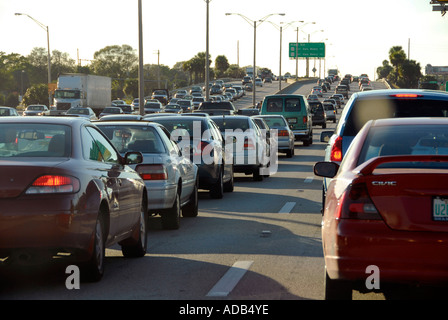 Ora di punta il traffico Tampa Florida FL Foto Stock