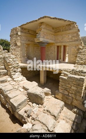 Una sezione del Sud Propylaeum a Minoan sito dello scavo di Cnosso / Creta / Grecia Foto Stock