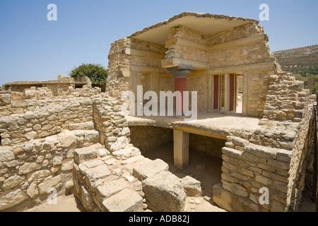 Una sezione del Sud Propylaeum a Minoan sito dello scavo di Cnosso / Creta / Grecia Foto Stock