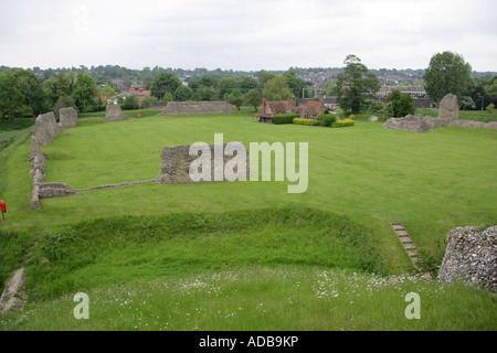 I resti del castello di Berkhamsted, Hertfordshire Foto Stock